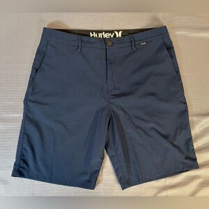 Hurley Men’s Hybrid Walk Shorts Size 34 Navy Performance Surf Golf